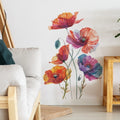 Painted Flower Wall Stickers Butterfly Wall Decals — Home Decor Wall Art Sticker