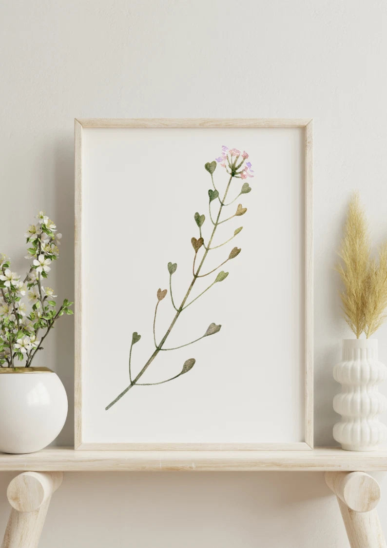 Botanical Wall Art Prints Set — Green Leaf Minimalist Neutral Home Decor