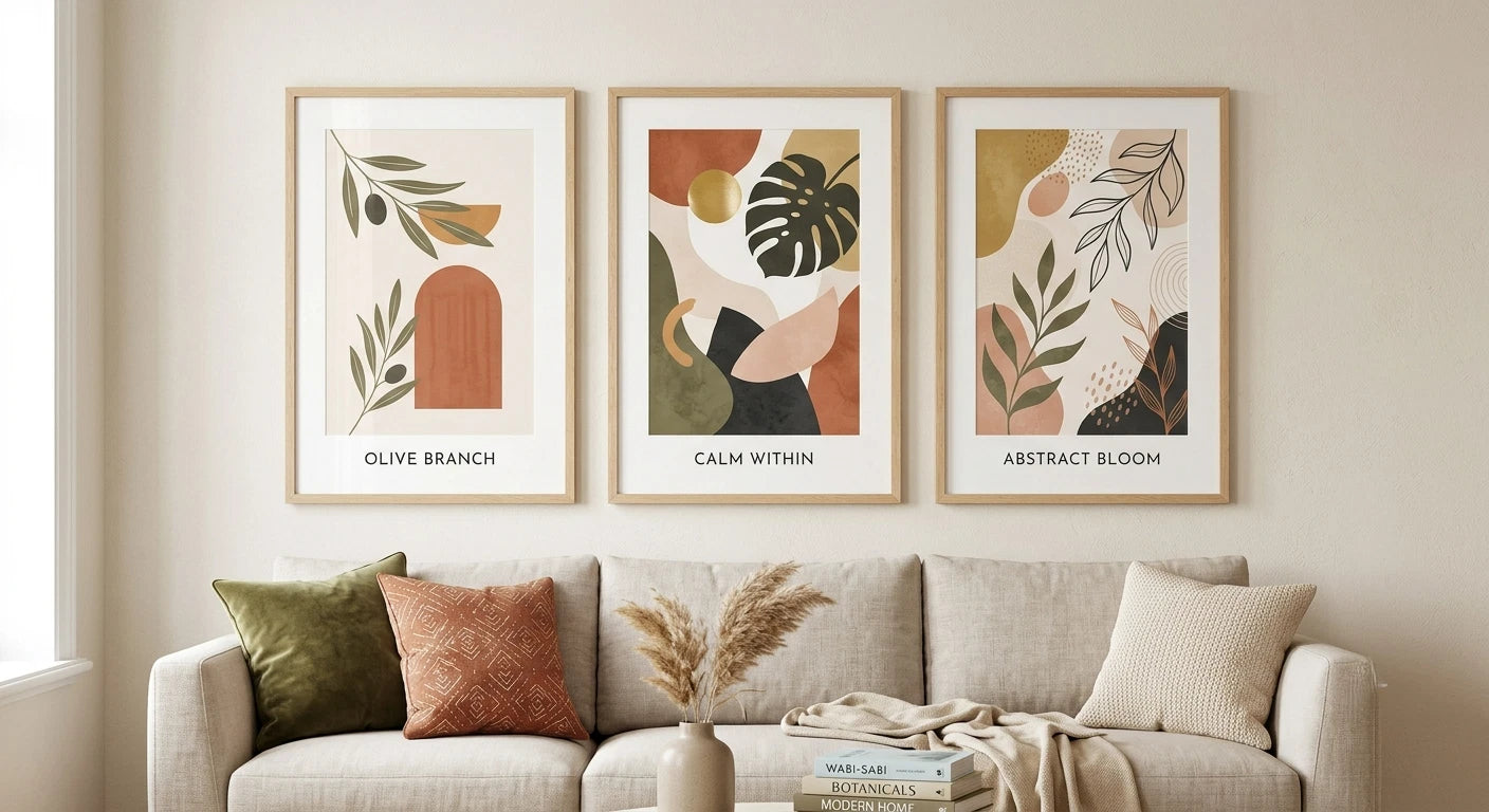 Botanical Print Neutral Decor Printable Wall Card Poster Art — Digital Download
