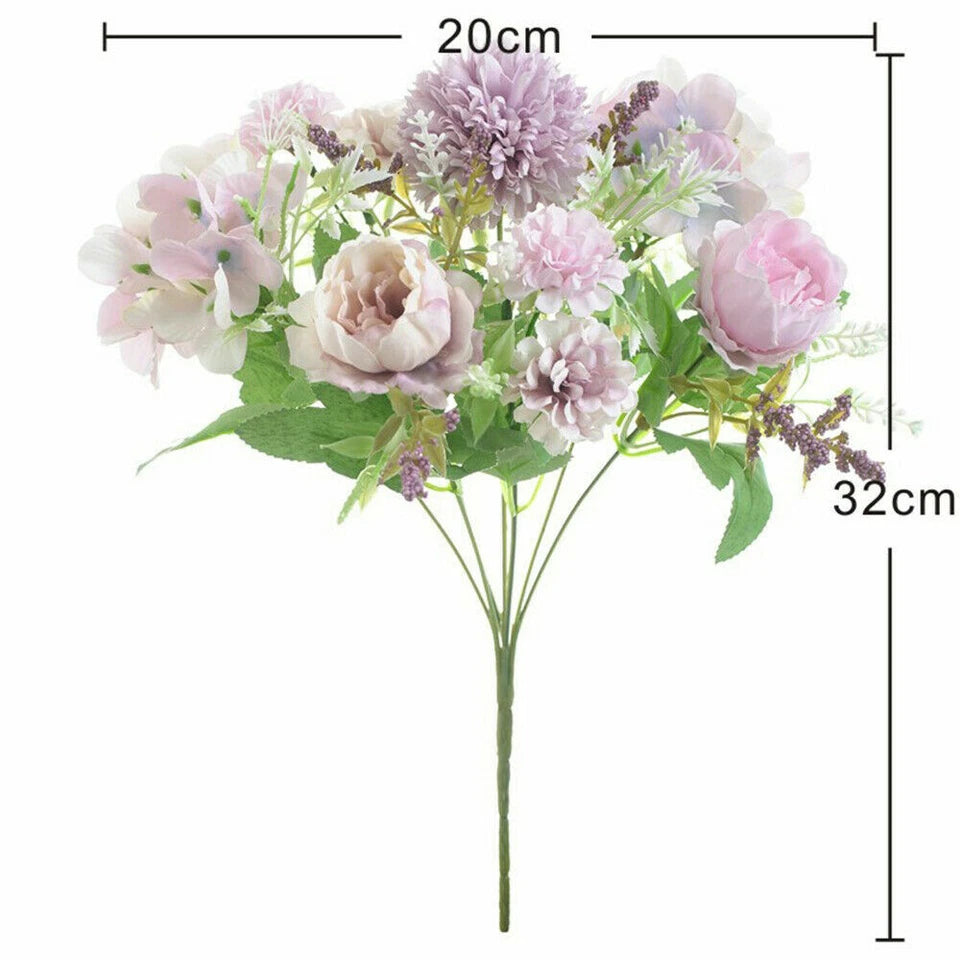 Silk Peony Artificial Fake Flowers Bunch Bouquet