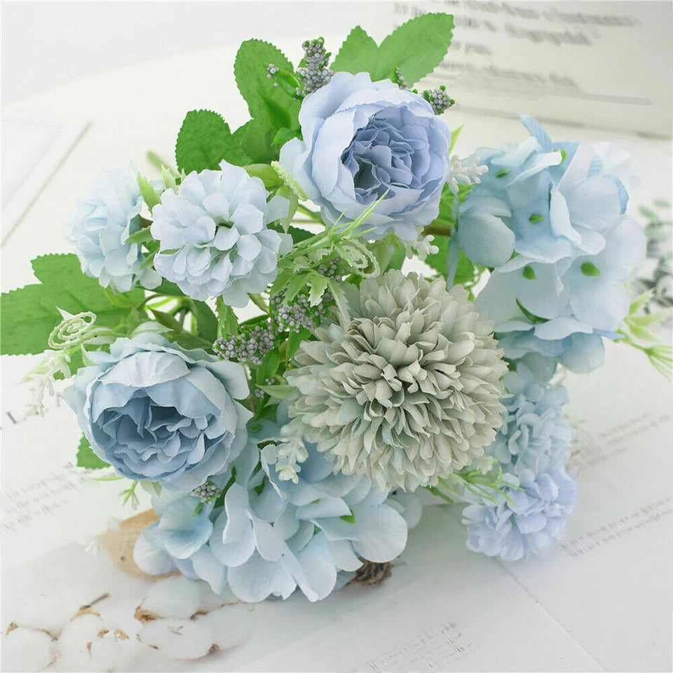 Silk Peony Artificial Fake Flowers Bunch Bouquet