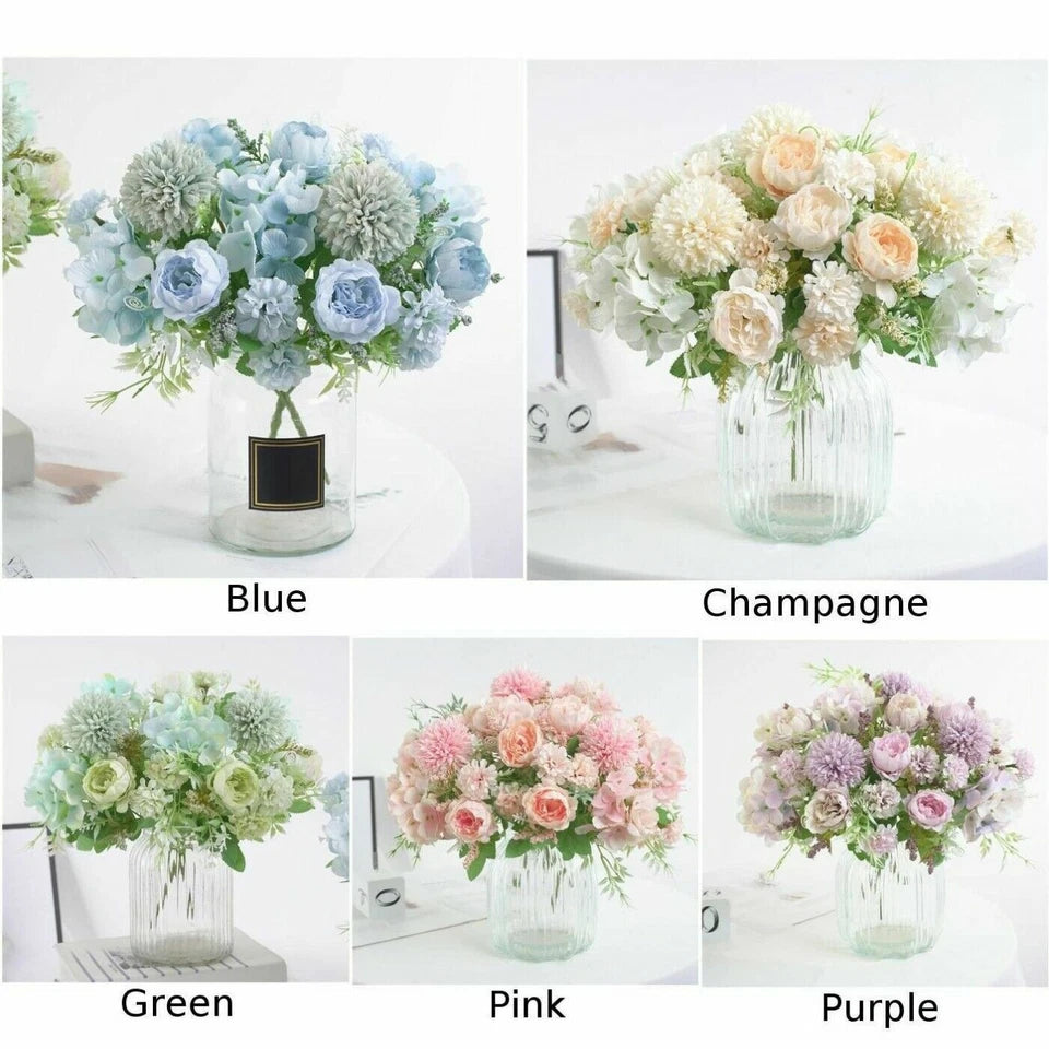 Silk Peony Artificial Fake Flowers Bunch Bouquet