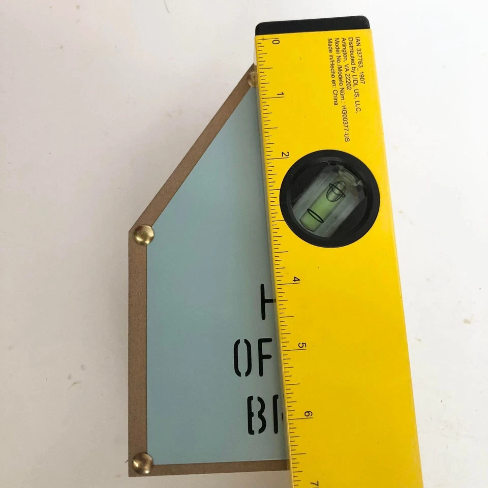 Wooden House Shaped Table Display — Blue Home of the Brave