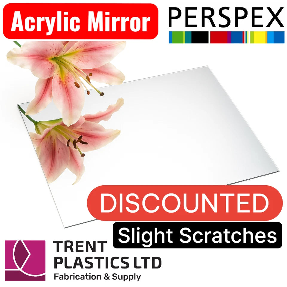 Discounted Acrylic Silver Mirror — Perspex Plastic Sheet Safety for Stables/Gym