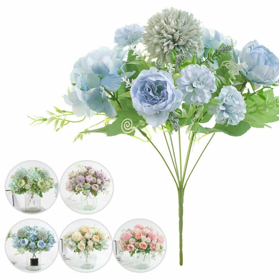 Silk Peony Artificial Fake Flowers Bunch Bouquet